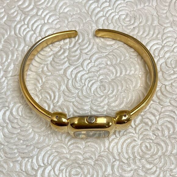 Vintage Gruen Precision Swiss Parts Diamond Accented Dial Hinged Bangle Watch - Picture 11 of 15